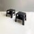 Plastic Italian Black Plastic Square 4 Coffee Tables by Mario Bellini for B&b, 1970s, Set of 2 For Sale - Image 7 of 9