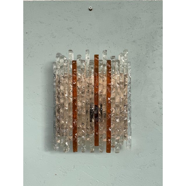 Clear Amber Glass Wall Light by Albano Poli for Poliarte, Italy, 1970s For Sale - Image 13 of 13