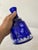 Boho Chic Vintage Bohemian Cobalt Blue Cut-to-Clear Glass Bedside Water Carafe and Tumbler Set For Sale - Image 3 of 3
