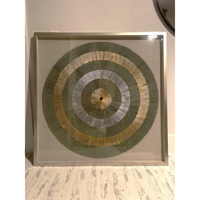 Contemporary The Uttermost Savala Shadow Box Hand-Folded Recycled Newspaper For Sale - Image 3 of 6