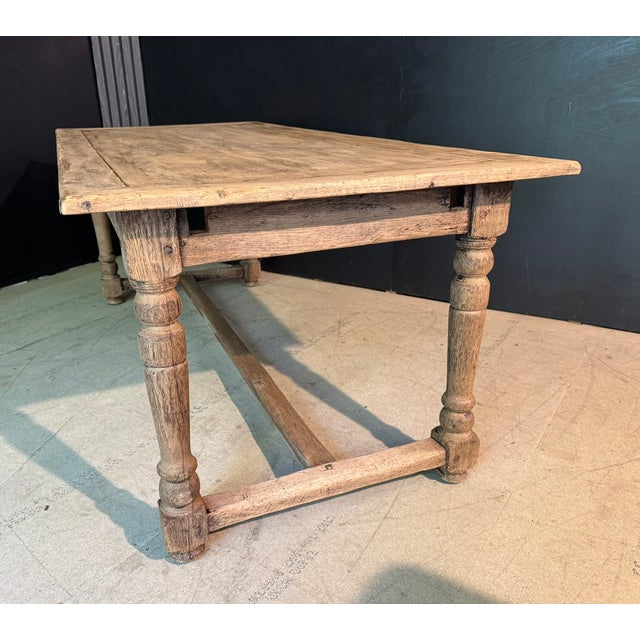 French Oak Farmhouse Dining Table, 1890s For Sale - Image 9 of 17