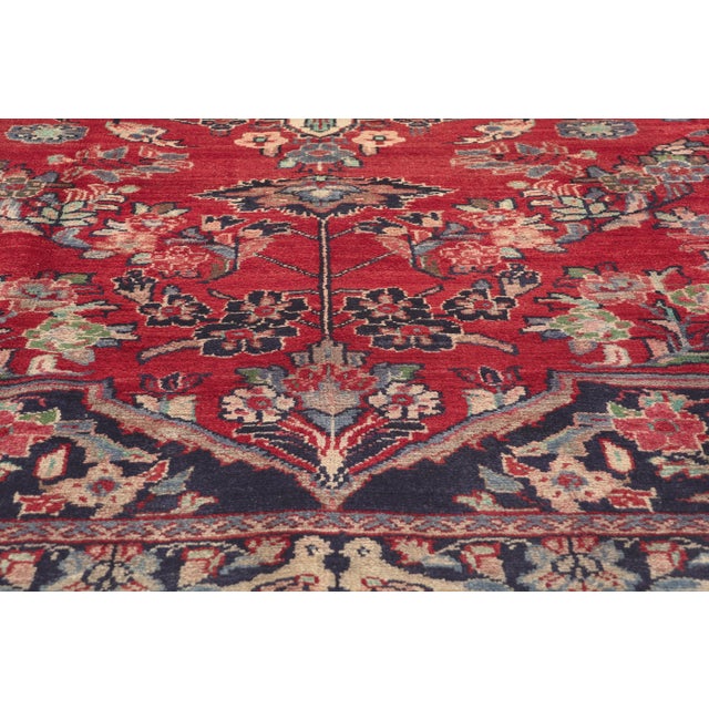 Vintage Persian Mahal Rug - 06’10 X 09’03 For Sale - Image 4 of 9