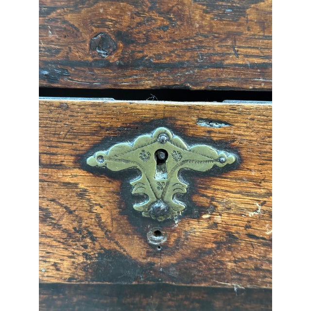 18th C English Oak Mule Chest George III Blanket Chest Paneled 54.5” For Sale - Image 16 of 18