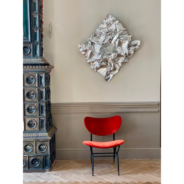 Midentury Chair in Orange For Sale - Image 6 of 7