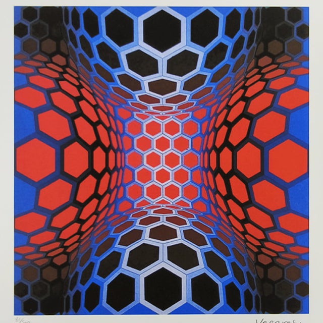Victor Vasarely Lithograph. Limited Edition Lithograph n 81 / 500 - Numbers signed in pencil. Editor : S.P.A.D.E.M. Paris....