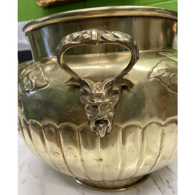 Late 20th Century Vintage Signed Soutterware Brass Respousse Planter For Sale - Image 5 of 6