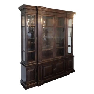 Century Furniture Claridge Mahogany Formal China Cabinet, Lighted. Early 90’s, Attributed For Sale