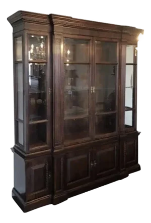 Century Furniture Claridge Mahogany Formal China Cabinet, Lighted. Early 90’s, Attributed