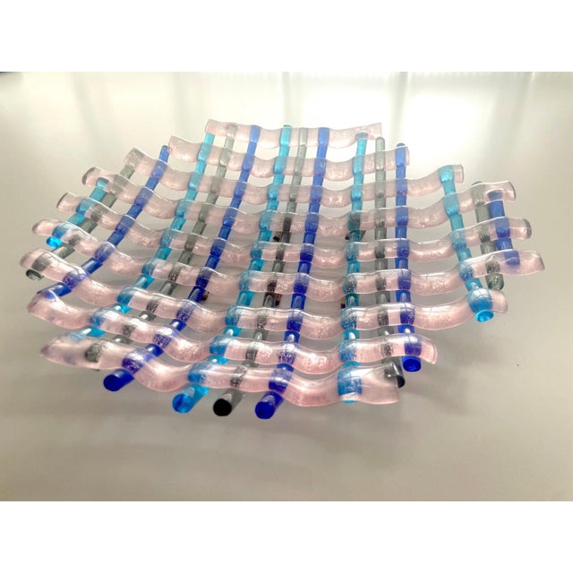 Glass Danish Centerpiece from Danese, 1990s For Sale - Image 7 of 12