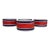 Set of Four Vintage Italian Red, White and Blue Striped Ceramic Bowls by Mancioli For Sale
