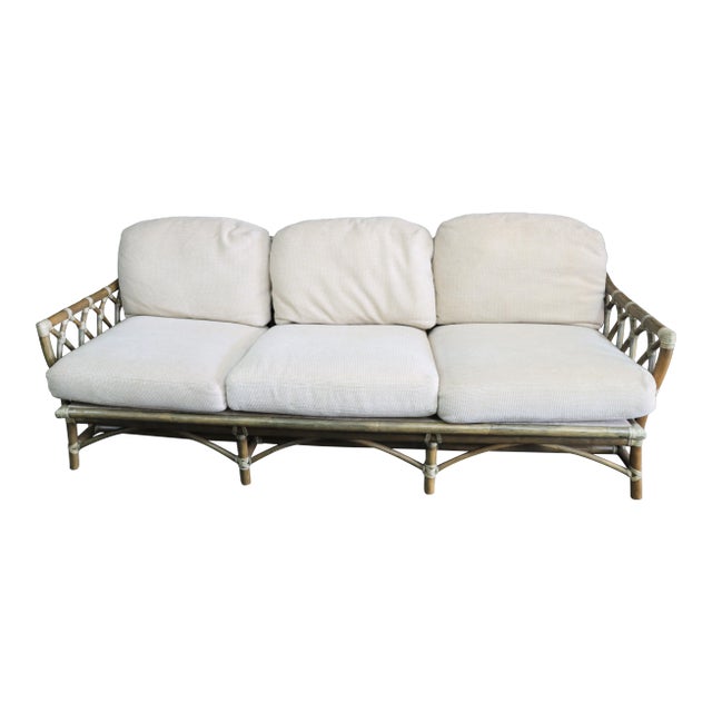 McGuire Gothic Style Bamboo Sofa For Sale