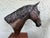 Mid-Century Modern 1970s Mid-Century Modern Cast Metal Horse Head Sculpture on Walnut Base, Bronze Finish For Sale - Image 3 of 12