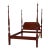 Late 20th Century Colonial Furniture Company Attributed Queen Cherry Rice Carved Four Poster Bed For Sale