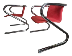 1970s Tubular Italian Style Designed Z Chairs by Kinetics