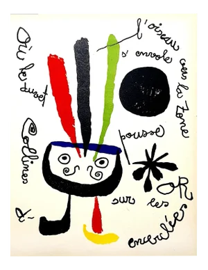 Joan Miro - Bird - Original Colorful Lithograph 1952