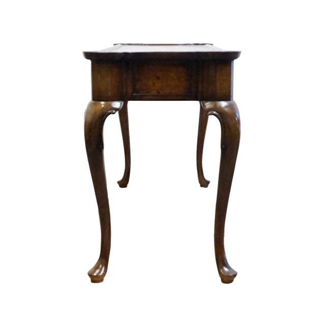 Hekman Furniture Burled Walnut Traditional Style 57" Accent Sofa Table W. Rounded Corners For Sale - Image 10 of 12