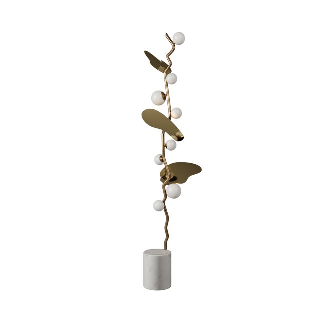 Contemporary Almond Floor Lamp by Creativemary For Sale - Image 3 of 10