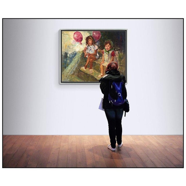 Message us to inquire about custom framing options! (Included for free with every purchase) The artwork here, "Sisters",...