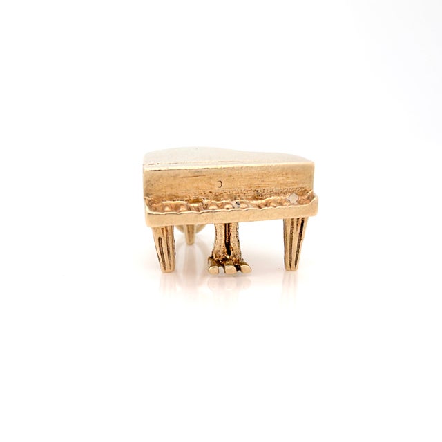 Mid-Century Modern Vintage 1950s 14k Articulating Pianoforte Charm, Piano Pendant For Sale - Image 3 of 15