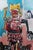 In the Style of Jean Michel Basquiat Origin United States Materials Oil Paint On board and framed custom (Vintage) W. 16.5...