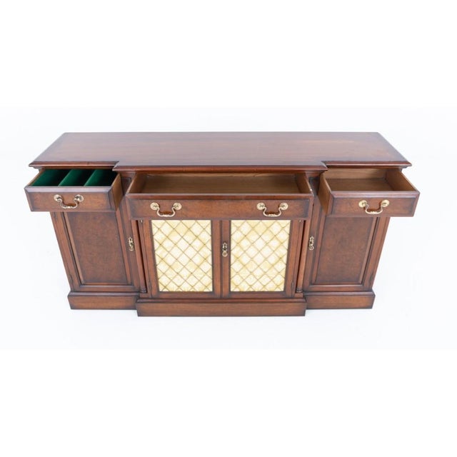 Georgian Revival Walnut Breakfront Sideboard, 1920s For Sale - Image 3 of 5