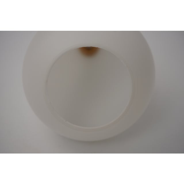 1960s Mid-Century Modern Danish Hanging Lamp in Opal Glass and Teak, 1960s For Sale - Image 5 of 13
