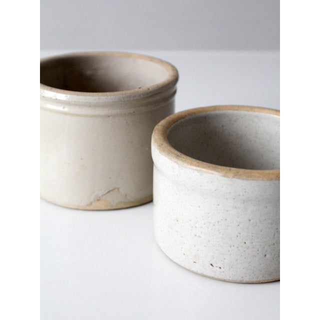 Antique Stoneware Kitchen Crocks Pair For Sale - Image 10 of 12