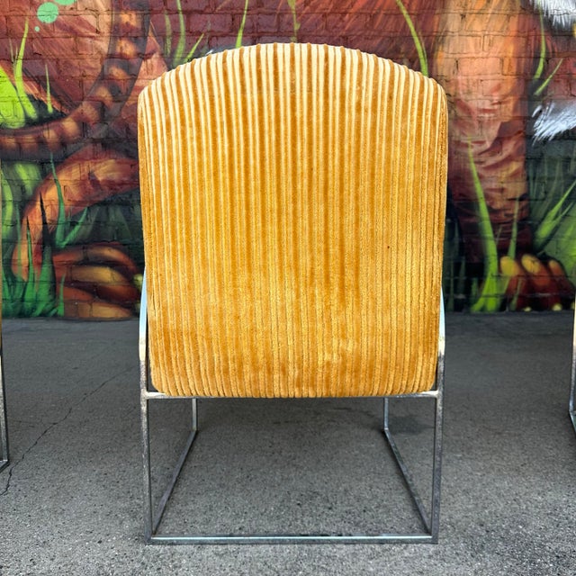 Textile Set of 6 Founders Milo Baughman Style Dining Chairs For Sale - Image 7 of 12
