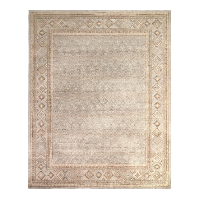 Rug & Kilim’s Traditional Fleur Rug in Beige, 10x14 For Sale