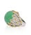 Modern Gia Certified 40ct Jadeite Jade & 4ct Diamond Cocktail Ring 18ky Gold No Treat For Sale - Image 3 of 8