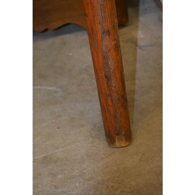 Wood Vintage j.e. Porter Large & Wide Wooden Ladder Library / Farm / Blankets / Industrial For Sale - Image 7 of 16