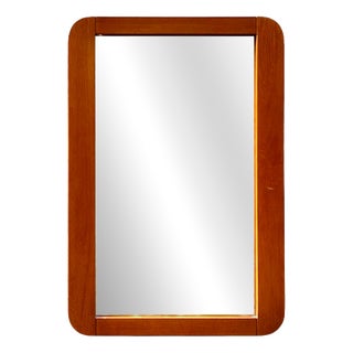 Vintage Scandinavian Teak Mirror For Sale