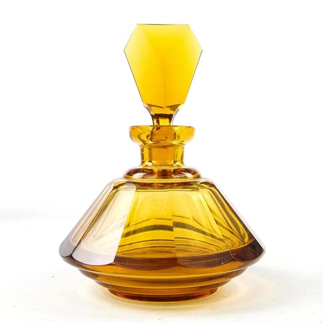 Glass Czechoslovakian Art Deco Carafe from Moser, 1930s For Sale - Image 7 of 7