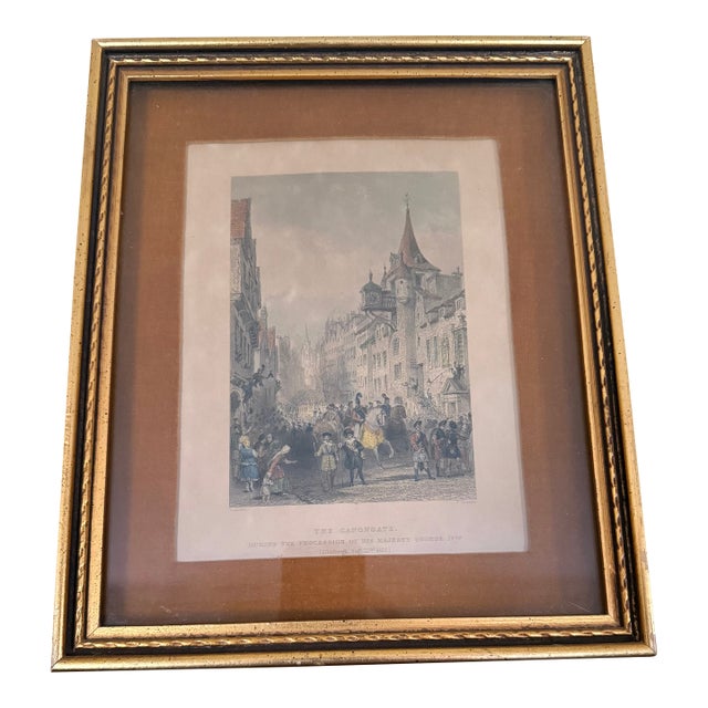 Pair of Antique Hand-Colored Scottish Steel Engravings by w.h. Bartlett & Thomas Allom, C. 1840 For Sale