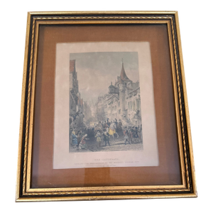 Pair of Antique Hand-Colored Scottish Steel Engravings by w.h. Bartlett & Thomas Allom, C. 1840