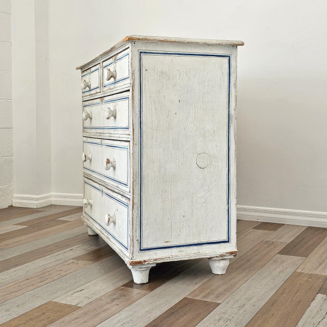 Antique English Pine Painted Dresser - Circa 1880 For Sale - Image 4 of 14