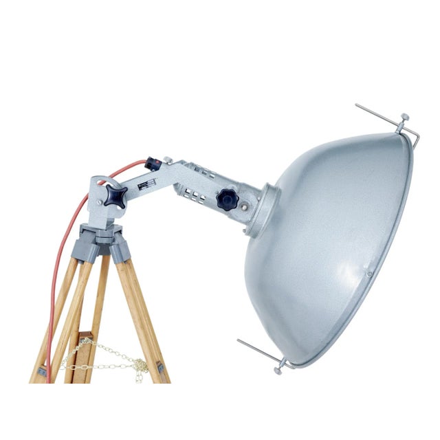 Metal Mid-Century Theatre Lamp from Jupiterlicht For Sale - Image 7 of 10