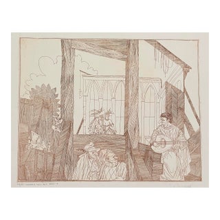 Jospeh Pecsenke Commedia Dell'arte XXXI Etching For Sale