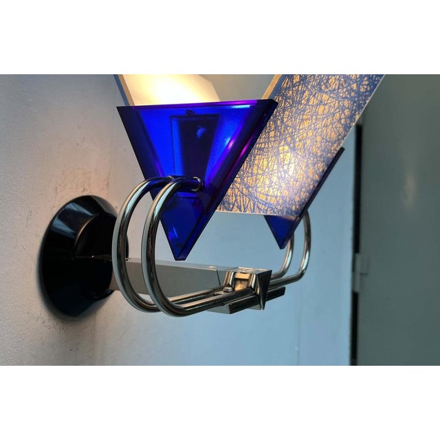 Postmodern Postmodern Italian Model Murana Sconce by Perry A. King and S. Miranda for Arteluce, 1980s For Sale - Image 3 of 18