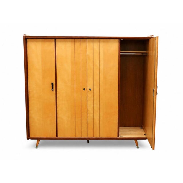 Mid-Century Wardrobe with Shelving and Hanging Sections For Sale - Image 5 of 7
