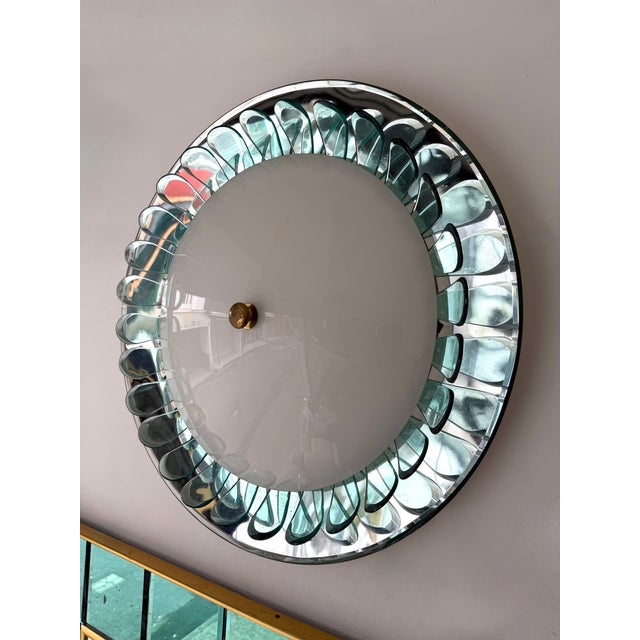 Sconce Mirror and Glass by Fontana Arte. Italy, 1950s For Sale - Image 11 of 14