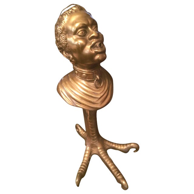 French Bronze Cigar Lighter Depicting a Head on a Rooster Talon For Sale