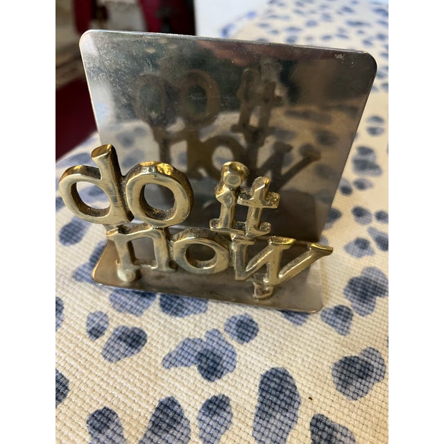 Brass Do It Now Vintage Brass Paper Organizer For Sale - Image 8 of 8