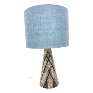 Large Table Lamp with Conical Ceramic Base, 1970s For Sale