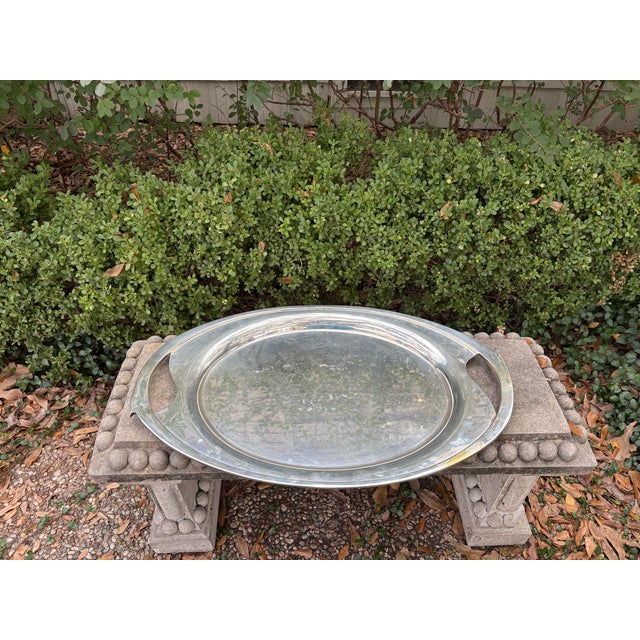 Georg Jensen 1960s Scandinavian Modern Nickel Silver Tray For Sale - Image 4 of 12