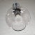 Mid 20th Century Mid Century Modern Pendant Light Chrome & Smoked Glass Open Globe Chrome Chain For Sale - Image 11 of 13