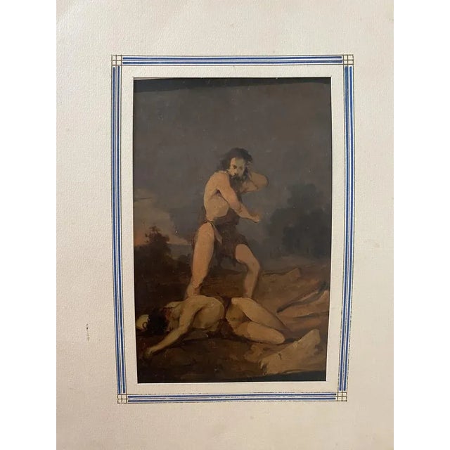 Cain and Abel'' is an original oil paintings on ivory-colorated cardboard by Anonymous Artist of early 20th Century. In...
