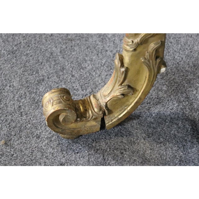 Pair of 18th Century French Rococo Louis XV Carved Gilt Wood Marble Top Consoles For Sale - Image 9 of 9