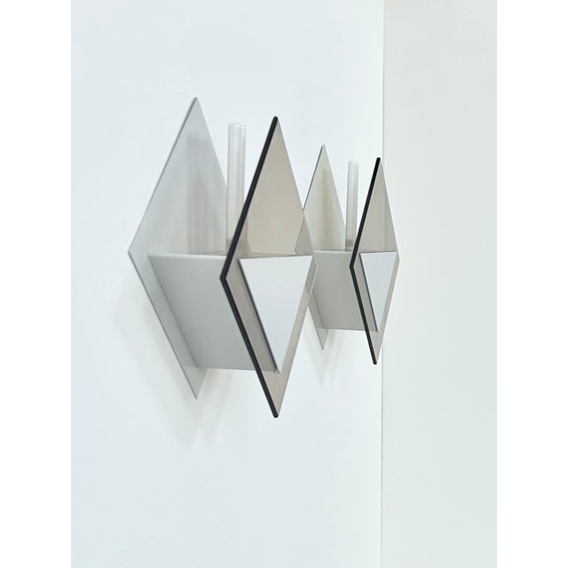 Glass Vintage Model 20623 Wall Lights from Verre Lumière Studio, France, 1980, Set of 2 For Sale - Image 7 of 8
