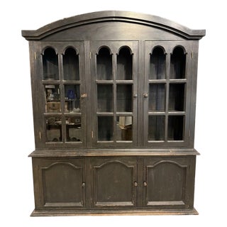Farmhouse English China Cabinet For Sale